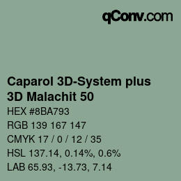 Código de color: Caparol 3D-System plus - 3D Malachit 50 | qconv.com