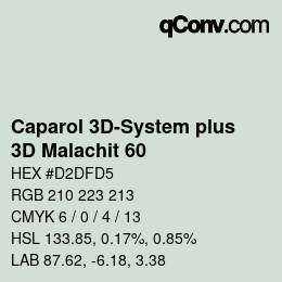 Código de color: Caparol 3D-System plus - 3D Malachit 60 | qconv.com