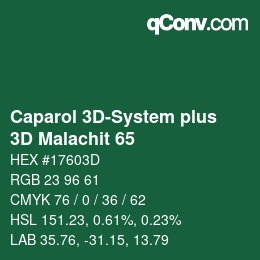 Color code: Caparol 3D-System plus - 3D Malachit 65 | qconv.com