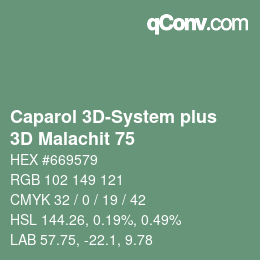 Código de color: Caparol 3D-System plus - 3D Malachit 75 | qconv.com