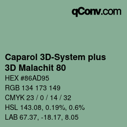 Código de color: Caparol 3D-System plus - 3D Malachit 80 | qconv.com