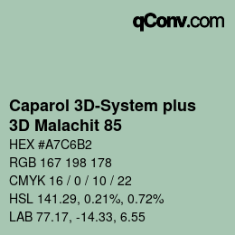 Código de color: Caparol 3D-System plus - 3D Malachit 85 | qconv.com