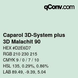 Code couleur: Caparol 3D-System plus - 3D Malachit 90 | qconv.com