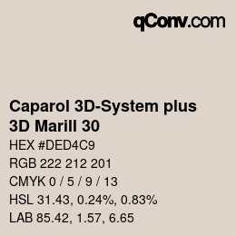 カラーコード: Caparol 3D-System plus - 3D Marill 30 | qconv.com