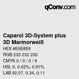 Código de color: Caparol 3D-System plus - 3D Marmorweiß | qconv.com