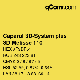 Código de color: Caparol 3D-System plus - 3D Melisse 110 | qconv.com