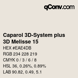 Color code: Caparol 3D-System plus - 3D Melisse 15 | qconv.com