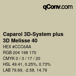 Código de color: Caparol 3D-System plus - 3D Melisse 40 | qconv.com