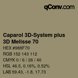 カラーコード: Caparol 3D-System plus - 3D Melisse 70 | qconv.com