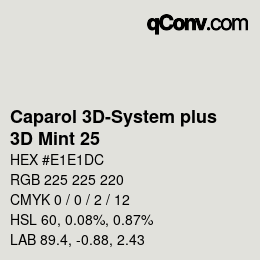 Farbcode: Caparol 3D-System plus - 3D Mint 25 | qconv.com