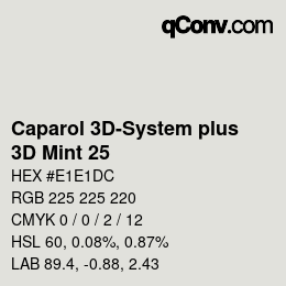 Color code: Caparol 3D-System plus - 3D Mint 25 | qconv.com