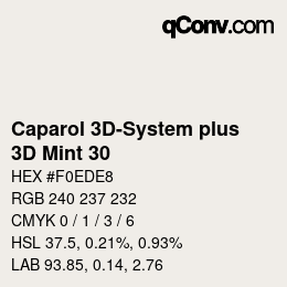 カラーコード: Caparol 3D-System plus - 3D Mint 30 | qconv.com