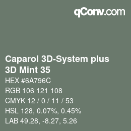 Código de color: Caparol 3D-System plus - 3D Mint 35 | qconv.com