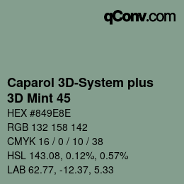 Código de color: Caparol 3D-System plus - 3D Mint 45 | qconv.com