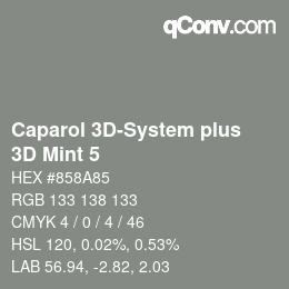 Color code: Caparol 3D-System plus - 3D Mint 5 | qconv.com