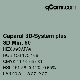 Color code: Caparol 3D-System plus - 3D Mint 50 | qconv.com