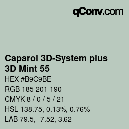 Code couleur: Caparol 3D-System plus - 3D Mint 55 | qconv.com
