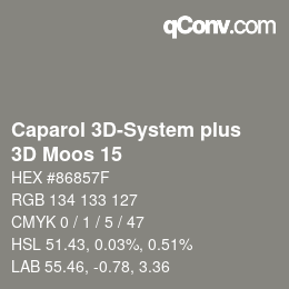 Color code: Caparol 3D-System plus - 3D Moos 15 | qconv.com