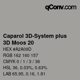 Color code: Caparol 3D-System plus - 3D Moos 20 | qconv.com