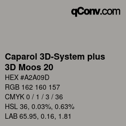 Code couleur: Caparol 3D-System plus - 3D Moos 20 | qconv.com