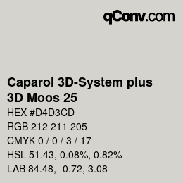 Color code: Caparol 3D-System plus - 3D Moos 25 | qconv.com