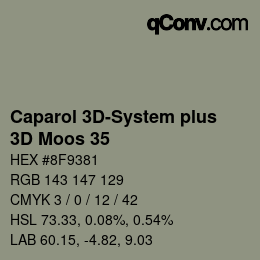 Código de color: Caparol 3D-System plus - 3D Moos 35 | qconv.com