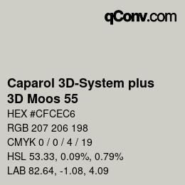 Color code: Caparol 3D-System plus - 3D Moos 55 | qconv.com