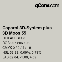 Código de color: Caparol 3D-System plus - 3D Moos 55 | qconv.com