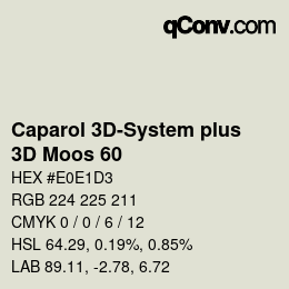 Code couleur: Caparol 3D-System plus - 3D Moos 60 | qconv.com