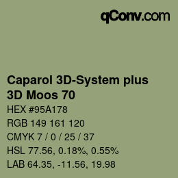 Code couleur: Caparol 3D-System plus - 3D Moos 70 | qconv.com