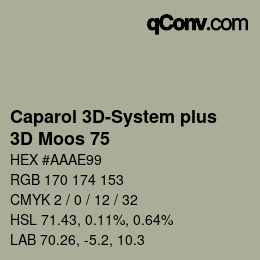 Code couleur: Caparol 3D-System plus - 3D Moos 75 | qconv.com
