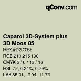 Color code: Caparol 3D-System plus - 3D Moos 85 | qconv.com