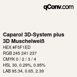 Código de color: Caparol 3D-System plus - 3D Muschelweiß | qconv.com