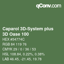 Color code: Caparol 3D-System plus - 3D Oase 100 | qconv.com