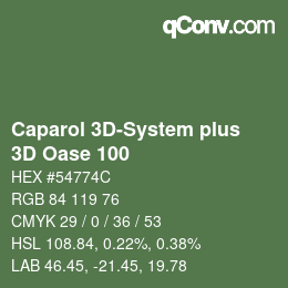 カラーコード: Caparol 3D-System plus - 3D Oase 100 | qconv.com