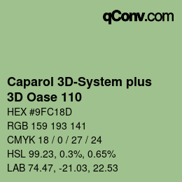 Código de color: Caparol 3D-System plus - 3D Oase 110 | qconv.com