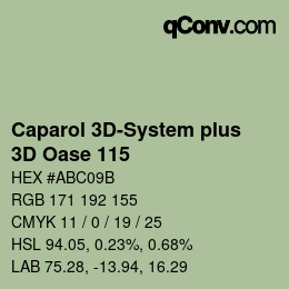 Color code: Caparol 3D-System plus - 3D Oase 115 | qconv.com