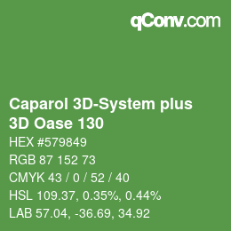 Código de color: Caparol 3D-System plus - 3D Oase 130 | qconv.com
