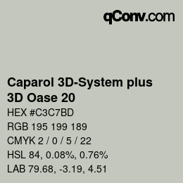 Farbcode: Caparol 3D-System plus - 3D Oase 20 | qconv.com