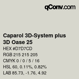 Code couleur: Caparol 3D-System plus - 3D Oase 25 | qconv.com
