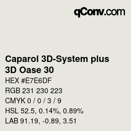 Code couleur: Caparol 3D-System plus - 3D Oase 30 | qconv.com