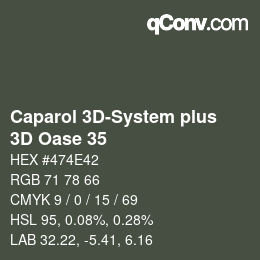 Código de color: Caparol 3D-System plus - 3D Oase 35 | qconv.com