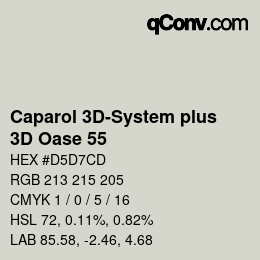 Code couleur: Caparol 3D-System plus - 3D Oase 55 | qconv.com