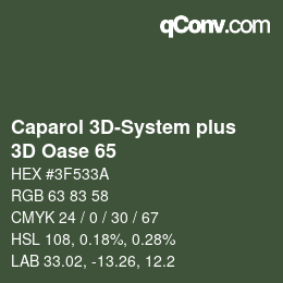 Color code: Caparol 3D-System plus - 3D Oase 65 | qconv.com