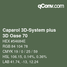 Color code: Caparol 3D-System plus - 3D Oase 70 | qconv.com