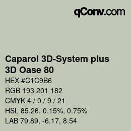 Código de color: Caparol 3D-System plus - 3D Oase 80 | qconv.com