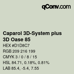 Code couleur: Caparol 3D-System plus - 3D Oase 85 | qconv.com
