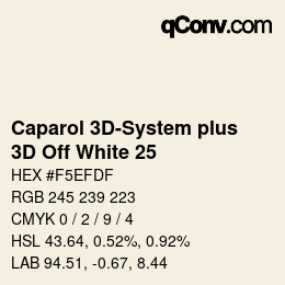 Farbcode: Caparol 3D-System plus - 3D Off White 25 | qconv.com