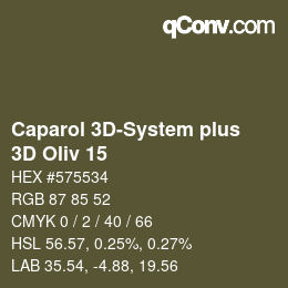 Code couleur: Caparol 3D-System plus - 3D Oliv 15 | qconv.com