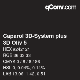 Code couleur: Caparol 3D-System plus - 3D Oliv 5 | qconv.com
